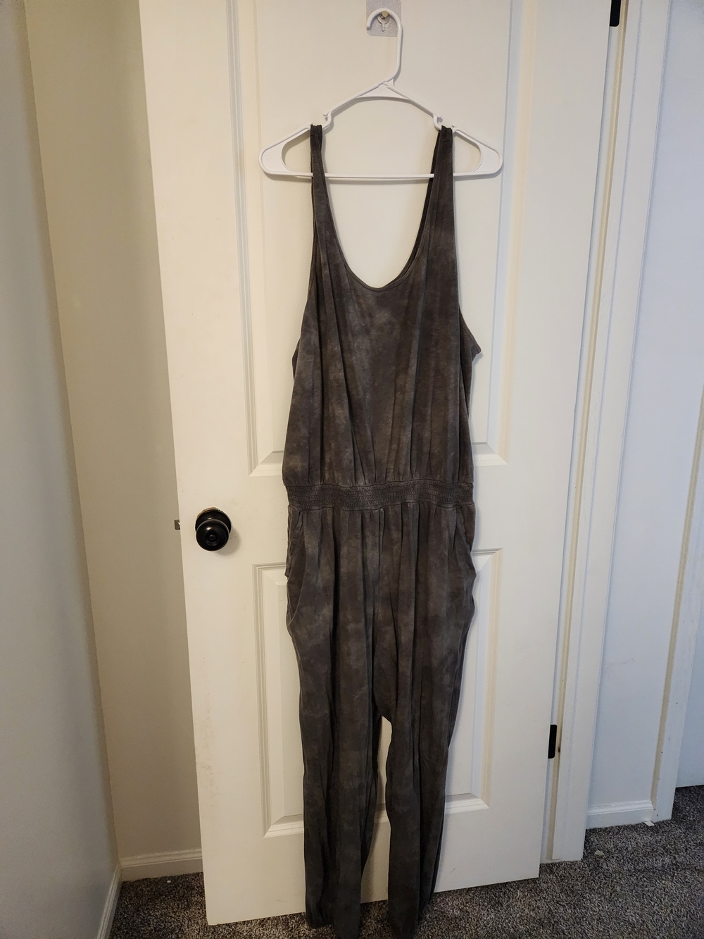 aerie Sleeveless Washed Gray Jumpsuit